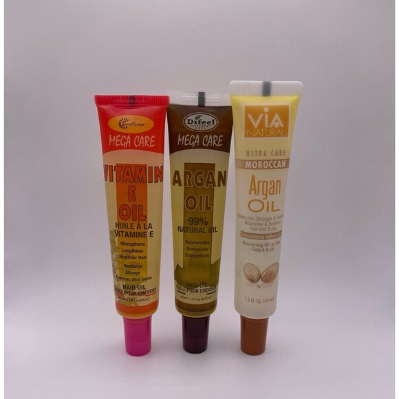 Mega Care Vitamin E Oil & Argan Oil Tubes 3 PCS. Set - Picture 1 of 11